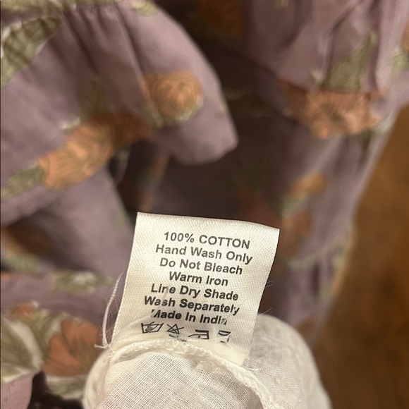 Victoria Dunn Lavender Floral Tiered Ruffle Maxi Dress with Peach Blooms - Picture 8 of 8